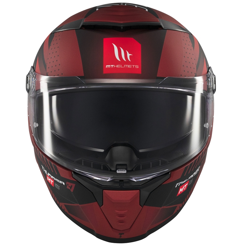 MT Thunder 4 SV Luminence fullface motorcykelhjelm, mat rød