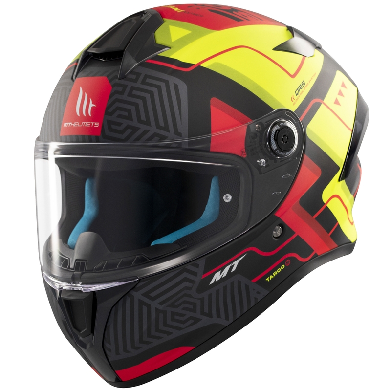 MT Targo S Brik integral motorcykelhjelm mat sort-gul