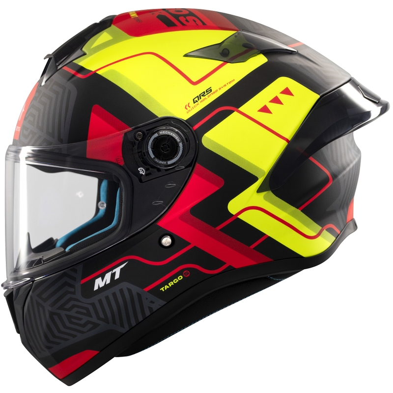 MT Targo S Brik integral motorcykelhjelm mat sort-gul