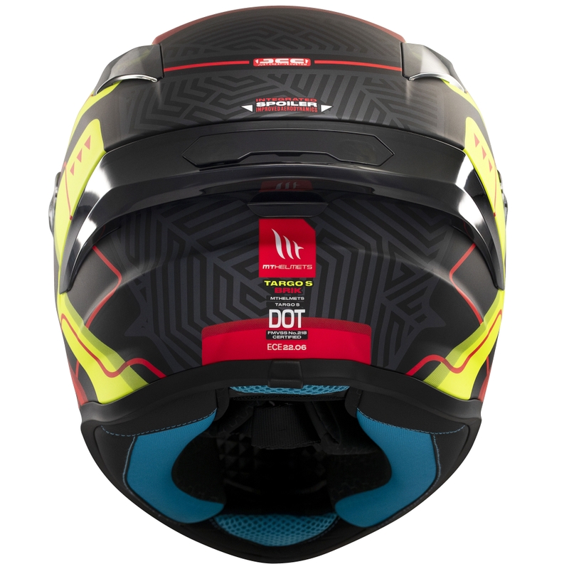 MT Targo S Brik integral motorcykelhjelm mat sort-gul