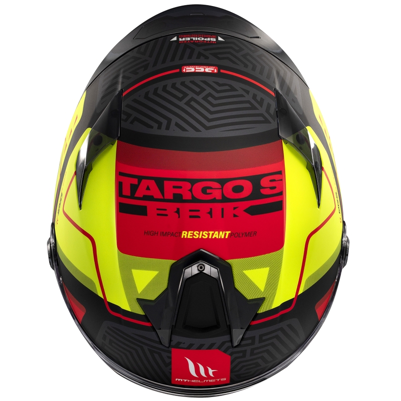 MT Targo S Brik integral motorcykelhjelm mat sort-gul