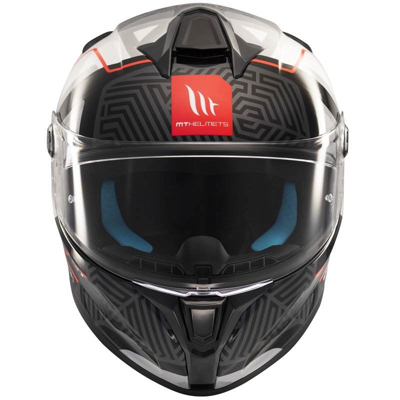 MT Targo S Brik integreret motorcykelhjelm blank sort og hvid