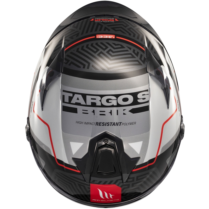 MT Targo S Brik integreret motorcykelhjelm blank sort og hvid