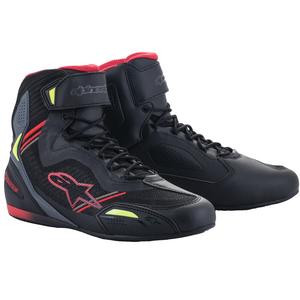 Alpinestars Faster 3 Rideknit Black-Red-Fluo Yellow-Grey motorcykelstøvler