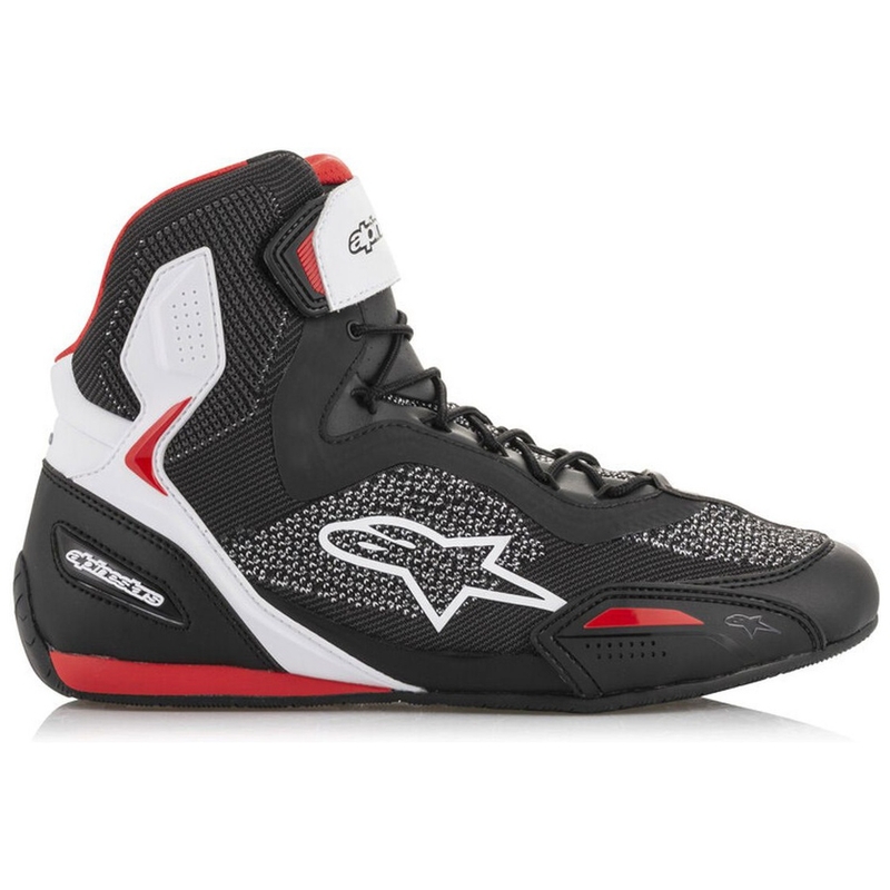 Alpinestars Faster 3 Rideknit motorcykelstøvler i sort, hvid og rød