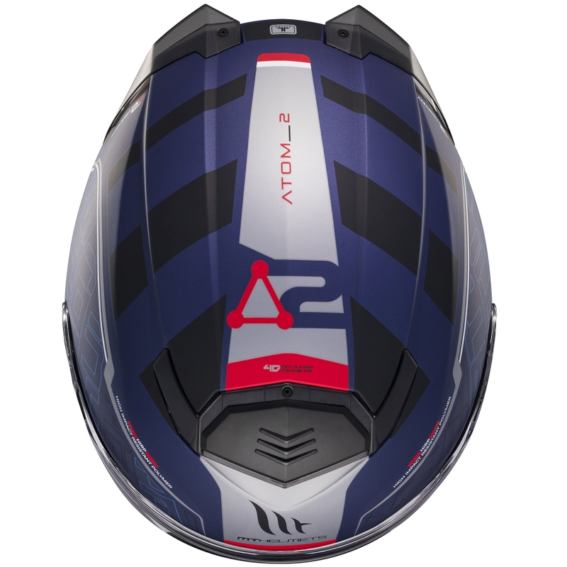 MT Atom 2 SV Destiny flip-up motorcykelhjelm mat blå-sort