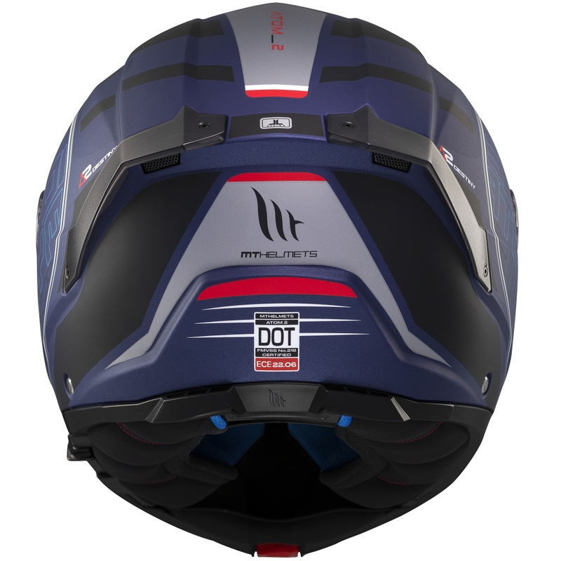MT Atom 2 SV Destiny flip-up motorcykelhjelm mat blå-sort