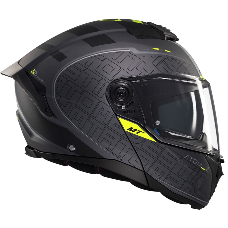 MT Atom 2 SV Destiny flip-up motorcykelhjelm mat sort-grå