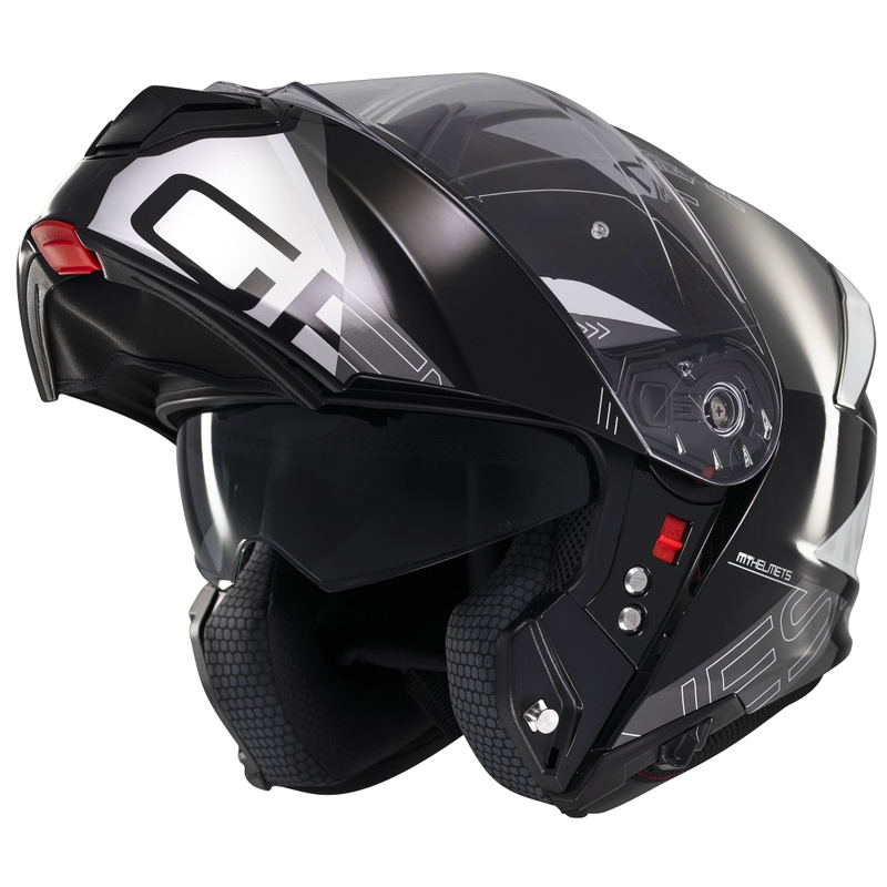 MT Genesis SV Atempo sort-grå flip-up motorcykelhjelm