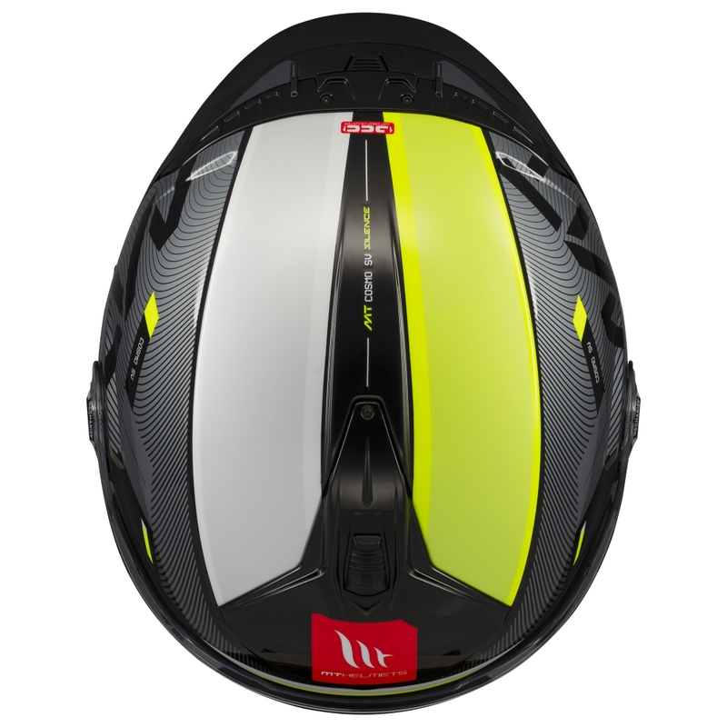 MT Cosmo SV Silence åben motorcykelhjelm sort-fluogul