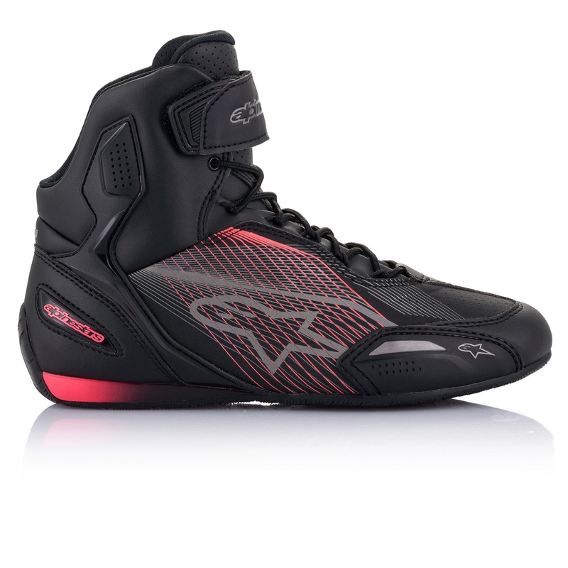 Alpinestars Stella Faster 3 sort-sølv-pink motorcykelstøvler til kvinder