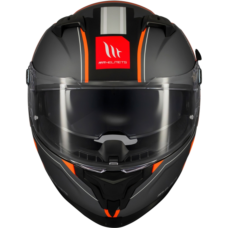 MT Braker SV Charm integreret motorcykelhjelm mat sort-orange