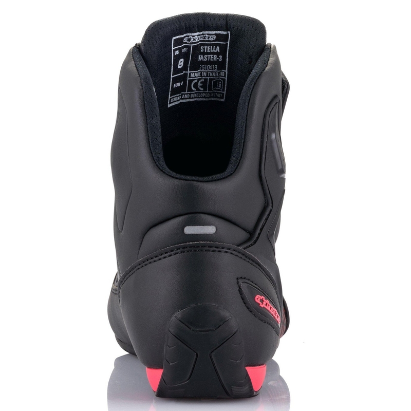 Alpinestars Stella Faster 3 sort-sølv-pink motorcykelstøvler til kvinder