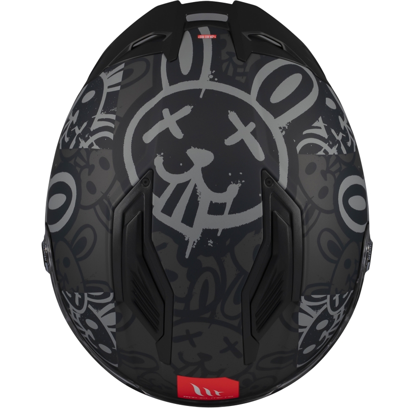 MT Stinger 2 RAM F1 sort-grå integreret motorcykelhjelm