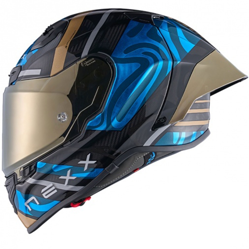 Nexx X.R3R Swirl integreret motorcykelhjelm turkis