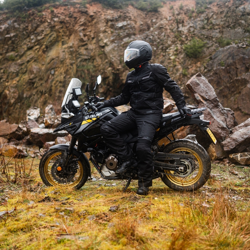 Oxford Advanced Rockland Dry2Dry sort motorcykeljakke