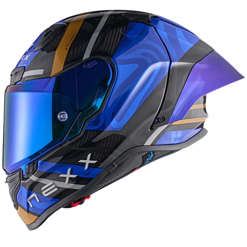 Nexx X.R3R Swirl integreret motorcykelhjelm mørkeblå