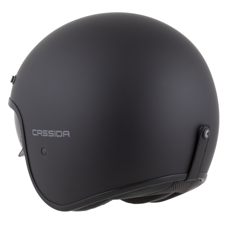 Cassida Oxygen 2.0 Solid Open Face Motorcykelhjelm Mat Sort-Mørkegrå