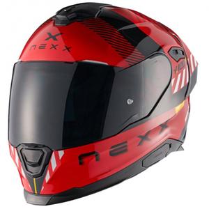 Integreret motorcykelhjelm NEXX Y.100R Fade rød-sort