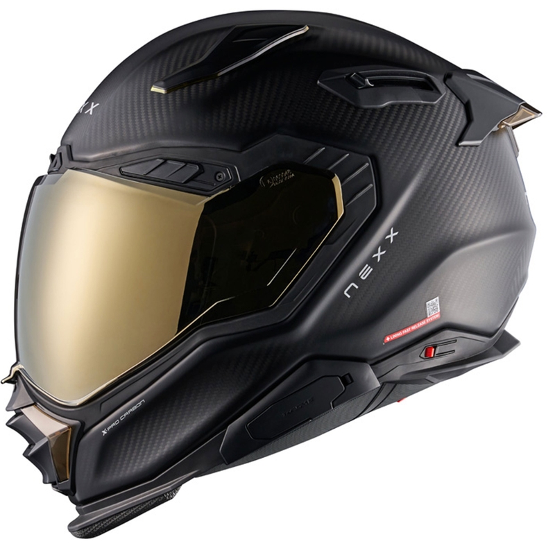 Integreret motorcykelhjelm Nexx X.WST3 Zero PRO Carbon mat guld