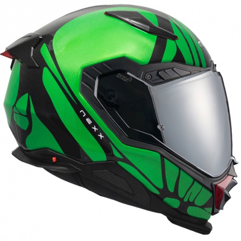 Integreret motorcykelhjelm Nexx X.WST3 B-Side sort-grøn