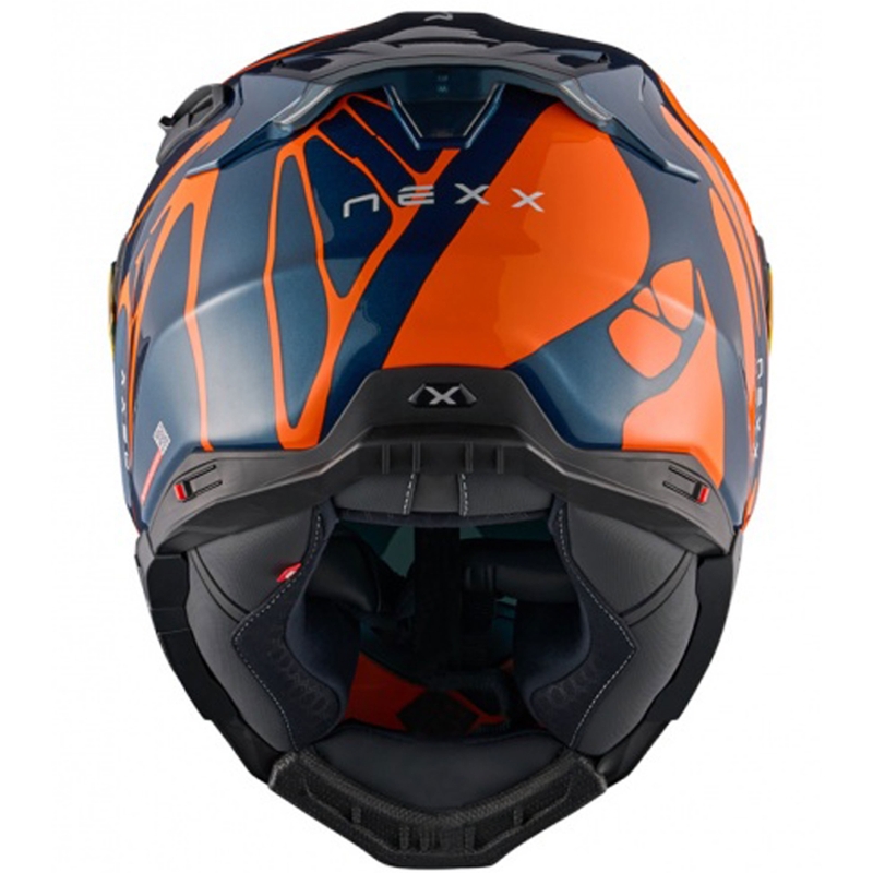 Integreret motorcykelhjelm Nexx X.WST3 B-Side blå-orange