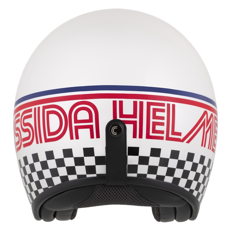 Cassida Oxygen 2.0 Rondo open face motorcykelhjelm perle hvid-rød-blå-sort