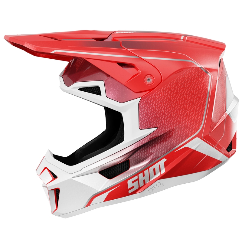 Motocrosshjelm Shot Lite Challenger pearl red