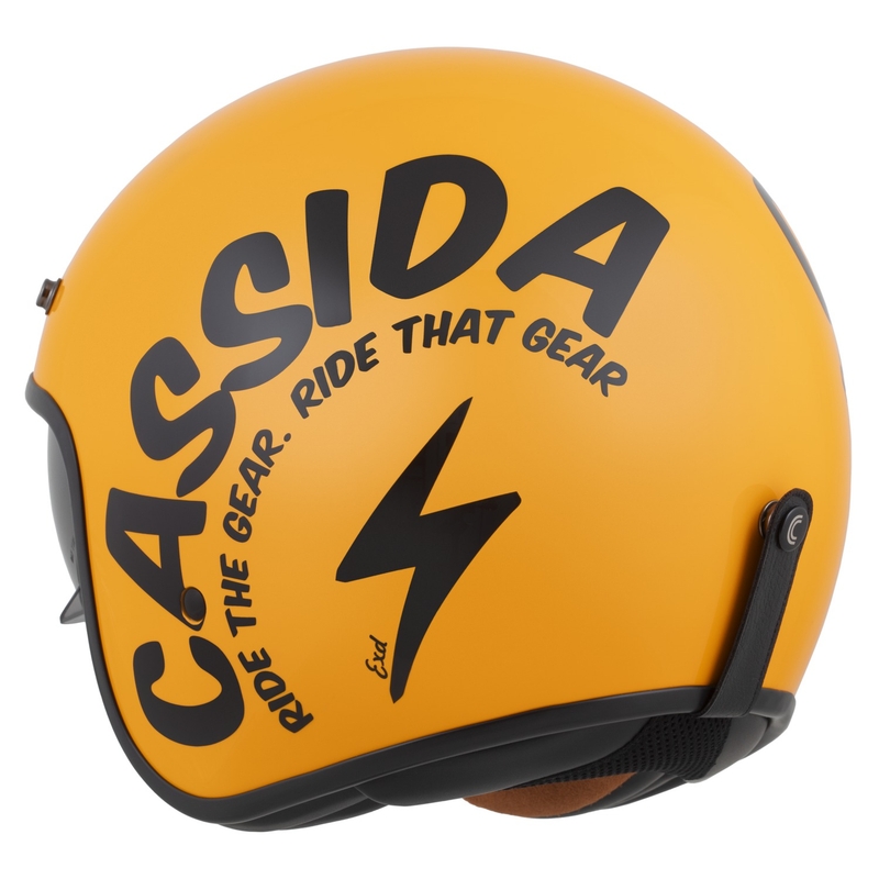 Cassida Oxygen 2.0 Gear open face motorcykelhjelm gul-sort