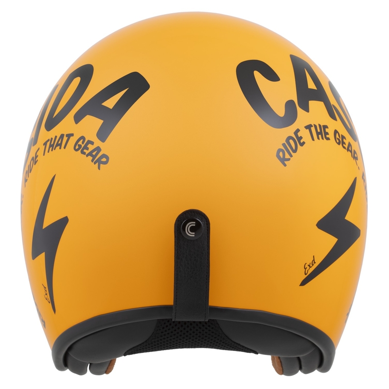 Cassida Oxygen 2.0 Gear open face motorcykelhjelm gul-sort