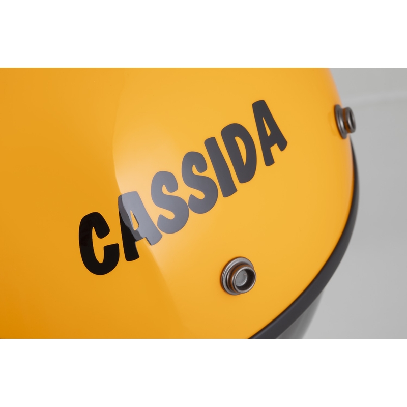 Cassida Oxygen 2.0 Gear open face motorcykelhjelm gul-sort