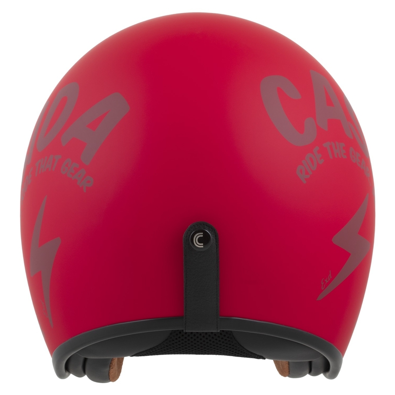 Cassida Oxygen 2.0 Gear Open Face Motorcykelhjelm Mat Rød-Mørk Rød