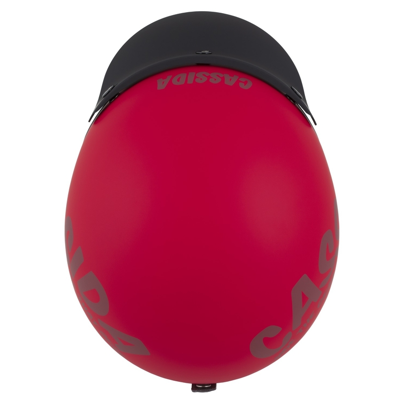 Cassida Oxygen 2.0 Gear Open Face Motorcykelhjelm Mat Rød-Mørk Rød