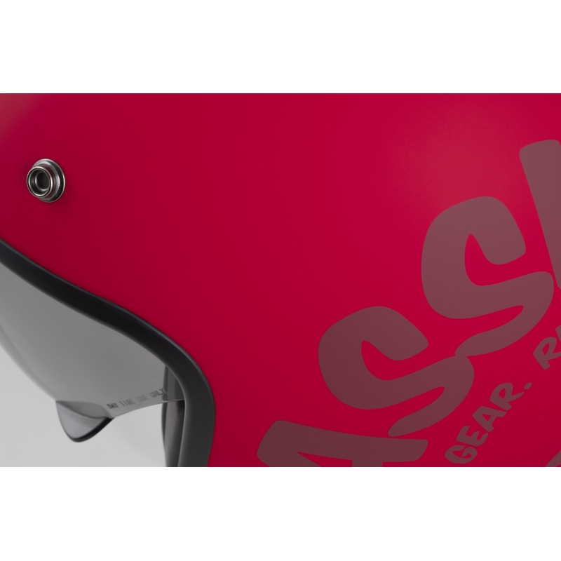 Cassida Oxygen 2.0 Gear Open Face Motorcykelhjelm Mat Rød-Mørk Rød