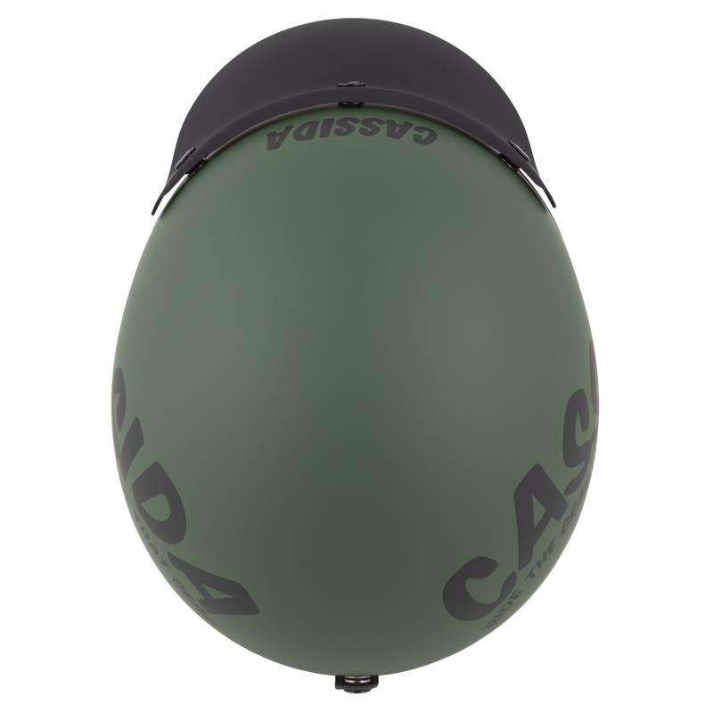 Cassida Oxygen 2.0 Gear Open Face Motorcykelhjelm Mat Grøn-Sort