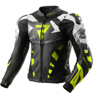 Rebelhorn Inferno sort-fluogul motorcykeljakke i læder