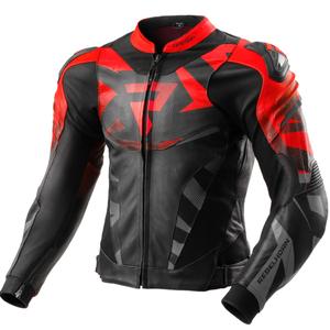Rebelhorn Inferno sort-rød motorcykeljakke i læder
