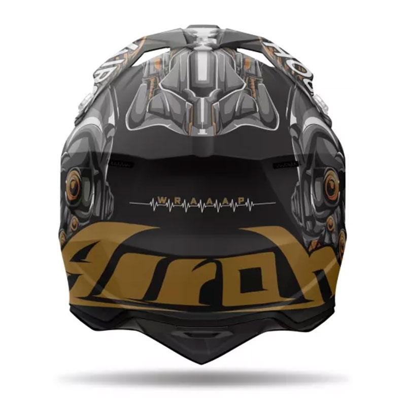 Airoh Wraaap Cyborg motocross hjelm mat sort