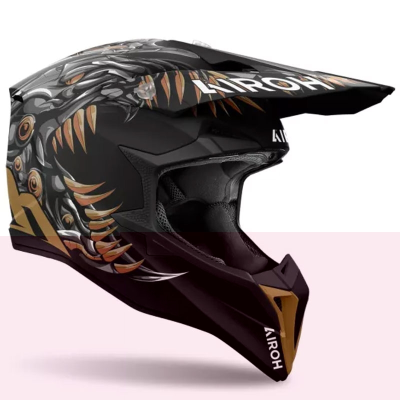 Airoh Wraaap Cyborg motocross hjelm mat sort