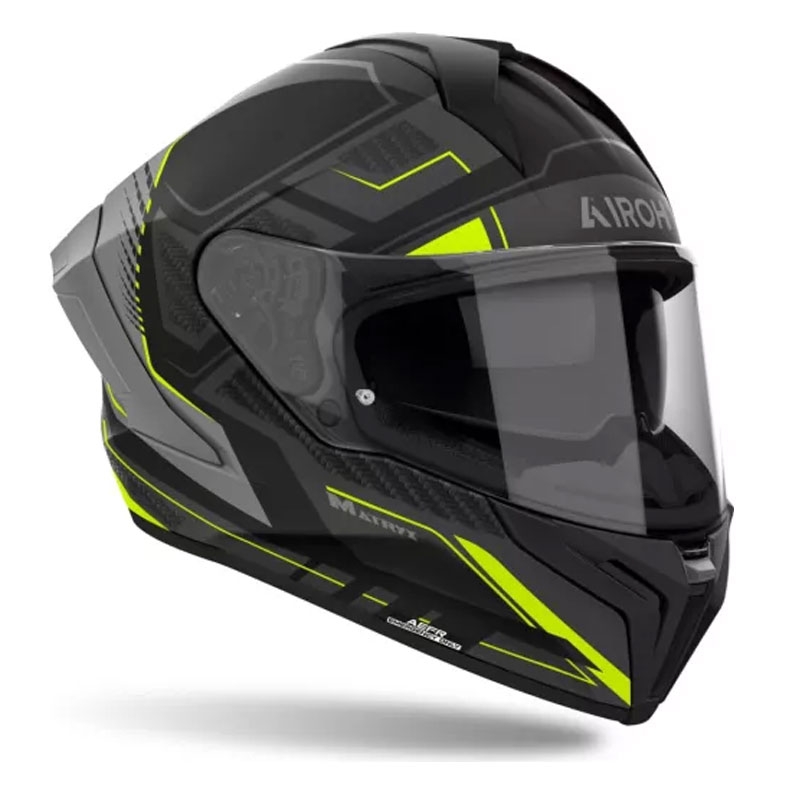 Airoh MATRYX Rocket full-face motorcykelhjelm mat gul