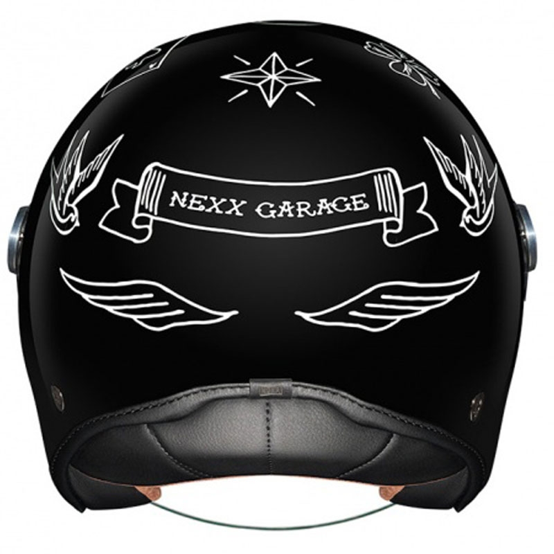 Åben hjelm Nexx X.G30 Tattoo sort og hvid udsalg