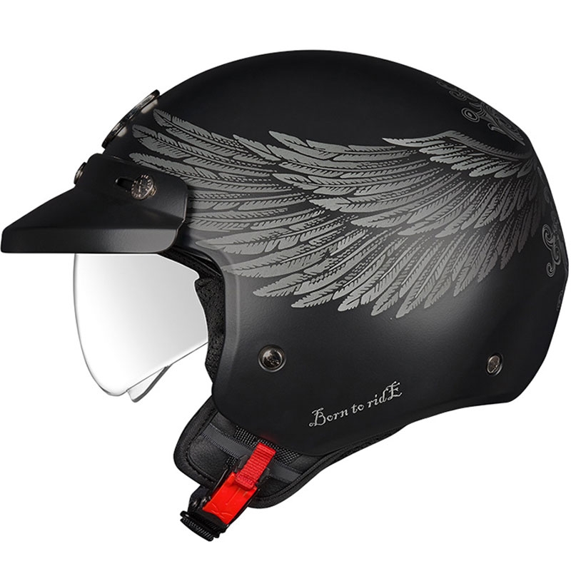 Åben motorcykelhjelm NEXX Y.10 EAGLE RIDER sort-grå udsalg