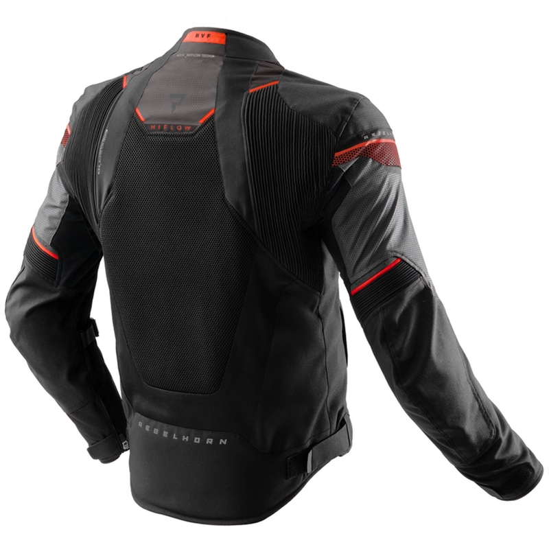 Rebelhorn Hiflow V motorcykeljakke sort-grå-rød