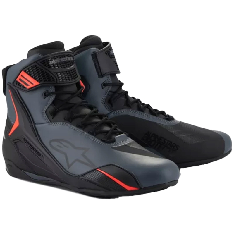 Alpinestars Faster-4 motorcykelstøvler sort-grå-fluorrød