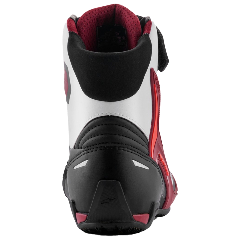 Alpinestars Faster-4 motorcykelstøvler sort-hvid-mørkerød
