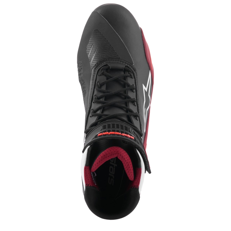 Alpinestars Faster-4 motorcykelstøvler sort-hvid-mørkerød