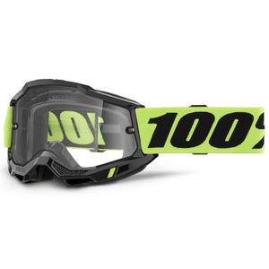 Motocross-briller 100% ACCURI 2 Enduro gul med dobbelt klar plexiglas