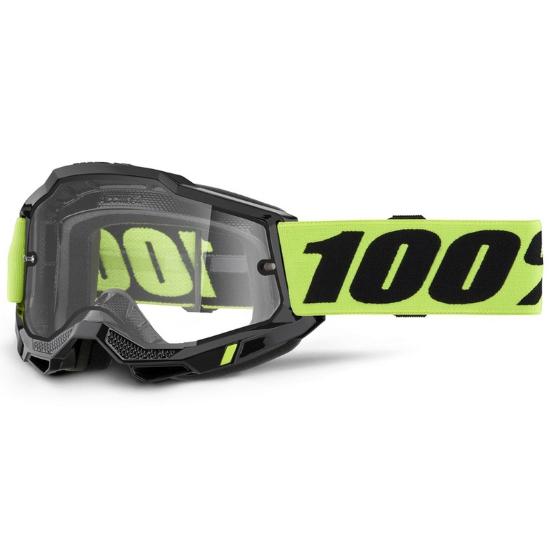 Motocross-briller 100% ACCURI 2 Enduro gul med dobbelt klar plexiglas