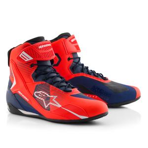 Alpinestars Faster-4 motorcykelstøvler MM93 kollektion fluo rød-blå-hvid