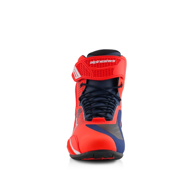 Alpinestars Faster-4 motorcykelstøvler MM93 kollektion fluo rød-blå-hvid
